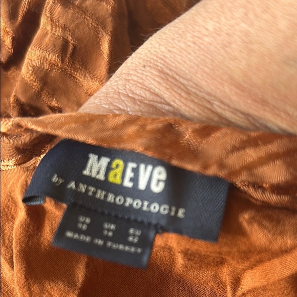 Chic Rust Crinkled Skirt - Picture 7 of 7